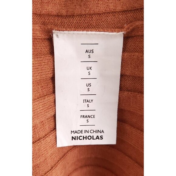 Nicholas Ivanna Sweater Size S Womens Desert Brown $245 - Picture 12 of 13